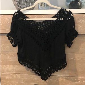 Black Crochet top